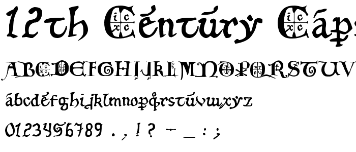 12th century caps font